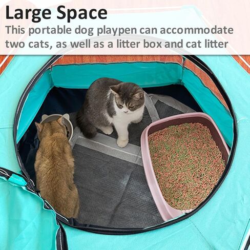 غرفة تسليم القطط، روضة حيوانات أليفة محمولة قابلة للطي للقطط، قلم تمرين، خيام عزل، أقفاص للكلاب، منزل بيت رائع للاستخدام الداخلي والخارجي، استخدام جرو أرنب (كبير + أزرق) in Kuwait