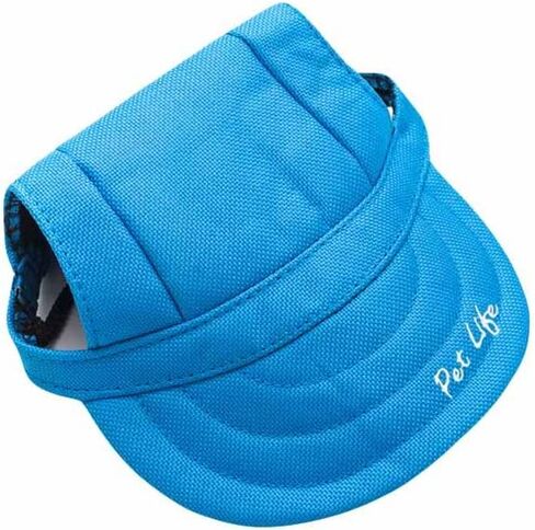 Pet Life ® Fashion Dog Hat مع حماية من الأشعة فوق البنفسجية - توفر ظلًا أكثر من الموزة الخاصة بالكلاب - تتميز بفتحات للأذن وخيوط فكية قابلة للتعديل - إضافة رائعة لملابس الكلاب in Kuwait