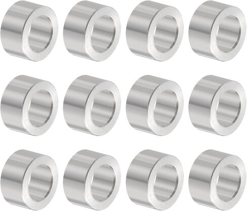 uxcell 12pcs Aluminum Spacer 8.2mm Bore x 16mm OD x 8mm Length Screw Bushing Plain Finish Round Metal Spacer for M8 Screws Bolts and Rods in Saudi Arabia