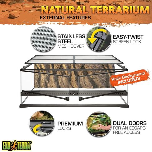 Exo Terra Hagen Exo Terra Short All Glass Terrarium، 36 × 18 × 12 بوصة in Kuwait