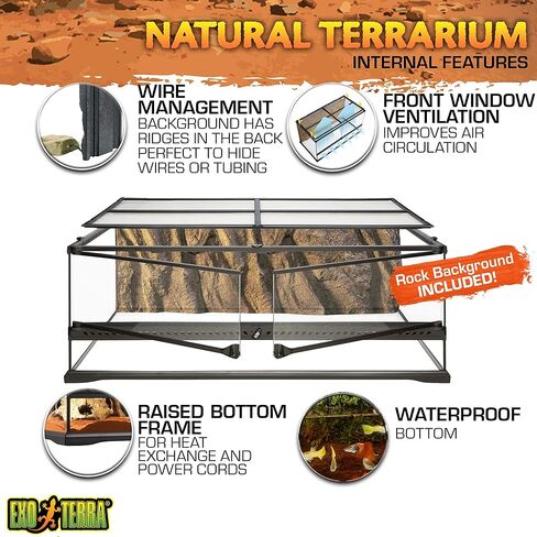 Exo Terra Hagen Exo Terra Short All Glass Terrarium، 36 × 18 × 12 بوصة in Kuwait