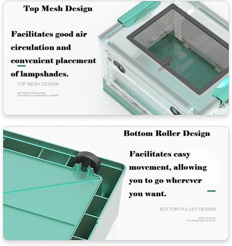 Large Portable Reptile Tank with Multi-Observation Perspective Foldable and Bottom Pulley, Ideal Habitat for Gecko, Frog, Spider and so on (White) in Kuwait
