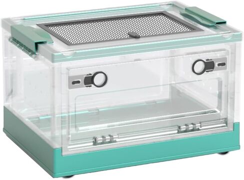 Large Portable Reptile Tank with Multi-Observation Perspective Foldable and Bottom Pulley, Ideal Habitat for Gecko, Frog, Spider and so on (White) in Kuwait