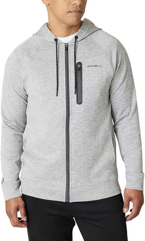 هودي بسحاب كامل للأداء من Eddie Bauer | هودي رجالي بسحاب كامل للأداء - أسود متوسط in Saudi Arabia