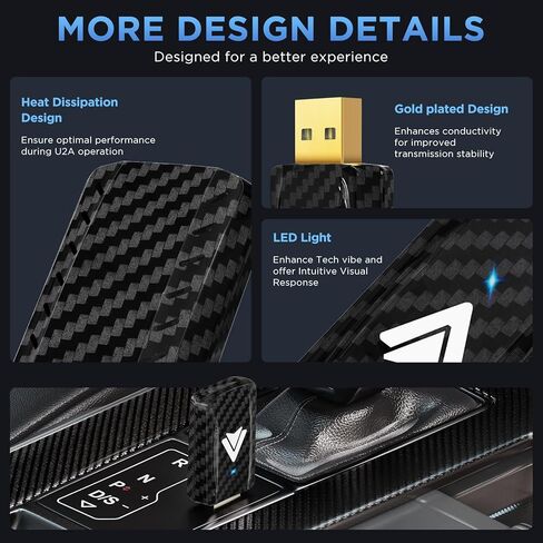 Android Auto Wireless Adapter for Car Small Android auto Dongle for Converts Wired Android Auto to Wireless Android Auto for Car Model 2017+ Play Plug Easy Setup in Kuwait