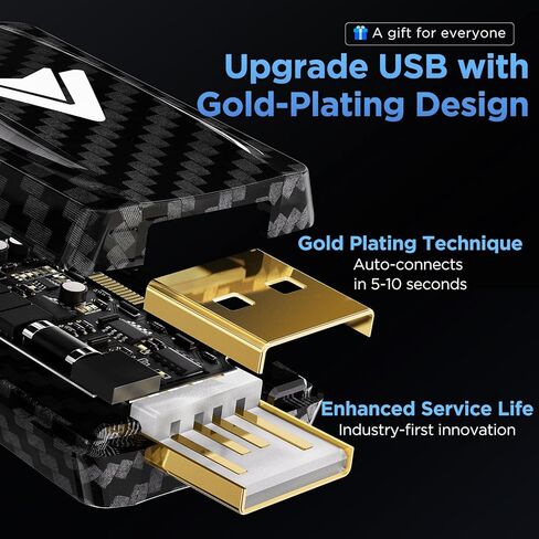 Android Auto Wireless Adapter for Car Small Android auto Dongle for Converts Wired Android Auto to Wireless Android Auto for Car Model 2017+ Play Plug Easy Setup in Kuwait