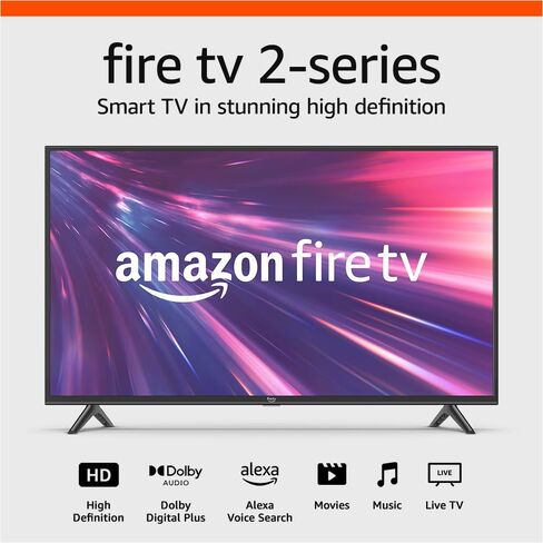 Certified Refurbished Amazon Fire TV 40" 2-Series (newest model), HD smart TV with Fire TV Alexa Voice Remote, stream live TV without cable in Saudi Arabia