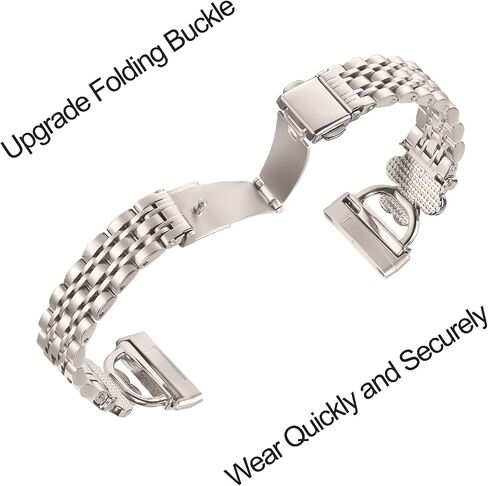 Bling Love Clover Bands For Women Compatible With Versa 4/Versa 3/Sense 2/Sense Stainless Steel Adjustable Replacement Strap. in Saudi Arabia