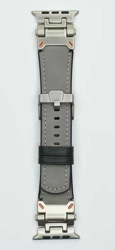 سعر المصنع الأصلي جلد Apple المقاوم للعرق والسيليكون الهجين Apple Watch Bands 42mm 44mm 45mm 46mm 49mm للرجال، صممه المصمم الإيطالي الشهير Matteo، موصلات معدنية مرنة قوية، حزام Apple من الجلد الأصلي لـ iWatch Ultra 2/1 Series 10 9 in Saudi Arabia