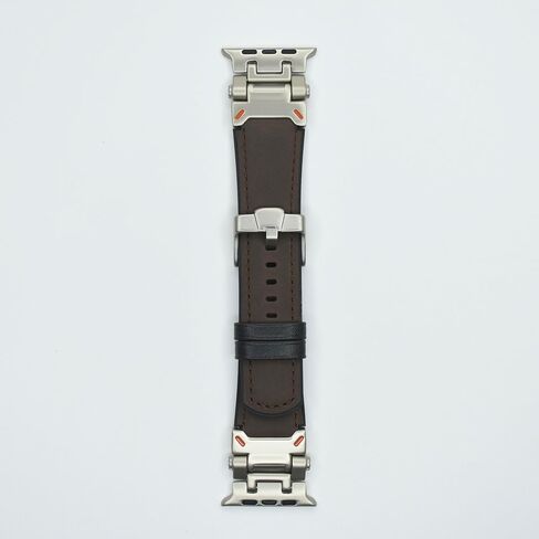 سعر المصنع الأصلي جلد Apple المقاوم للعرق والسيليكون الهجين Apple Watch Bands 42mm 44mm 45mm 46mm 49mm للرجال، صممه المصمم الإيطالي الشهير Matteo، موصلات معدنية مرنة قوية، حزام Apple من الجلد الأصلي لـ iWatch Ultra 2/1 Series 10 9 in Saudi Arabia