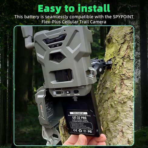 E EGOWAY 2-Pack 7000mAh Lit-22 بطاريات قابلة للشحن لكاميرا الصيد، متوافقة مع سلسلة Flex - Flex-M، Flex G-36، Flex-Plus، Flex-S، LIT-22 استبدال حزمة البطارية in Kuwait