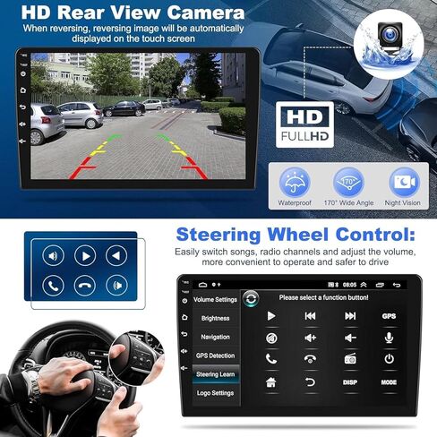 ستيريو سيارة أندرويد 10.2 بوصة لسيارة Honda Accord 2008-2013 مع CarPlay&Android Auto، شاشة لمس عالية الدقة Bluetooth5.2 راديو يدعم GPS/WiFi/راديو FM/SWC+HD كاميرا احتياطية/MIC/DSP in Kuwait