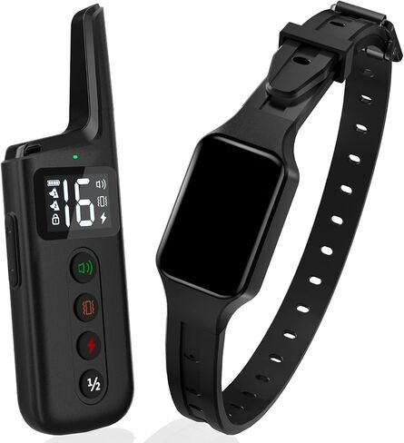 Dog Training Shock Collar for Large Medium Dogs (20-150 lbs) with Vibration, Electric Shock, Beep, Security Lock Mode, IPX7 Waterproof Rechargeable Remote Trainer E-Collar-Black in Saudi Arabia