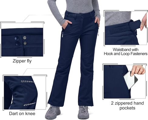33,000ft Women's Softshell Snow Pants Waterproof Warm Ski pants Insulated Snowboard Winter Pants White in Saudi Arabia