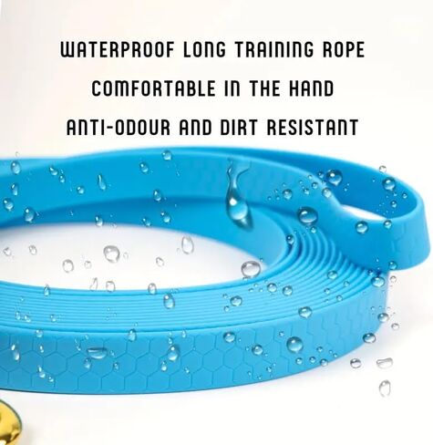 Heavy Duty Recall Great for Training Dog Leash with Swivel Lockable Hook and Comfortable, for Walking, Hunting, Camping, Backyard for Small Medium and Large Dogs Waterproof Black 10FT in Saudi Arabia