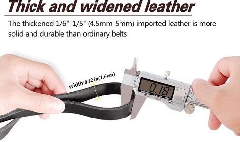 LWBMG Double Handle Leather Dog Leash 6 Foot - Heavy Duty Dog Leash with Traffic Handle - Braided Leather Lead for Small Medium Large Dogs in Saudi Arabia