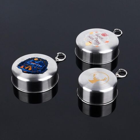 Stainless Steel Collapsible Cup,Portable Travel Folding Metal Cup with Lid and Keychain,Outdoor Camping Retractable Mug for Travel Camping Hiking Cycling,150 ml,Sunflower in Saudi Arabia