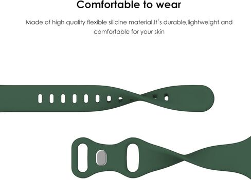 Compatible with Apple Watch Bands 41mm 38mm 40mm 42mm 44mm 45mm 49mm, Soft Sport Silicone Slim Thin Small Replacement Wristband for iWatch Ultra Series 9 8 7 6 5 4 3 2 1 SE Sport Edition Women Men in Kuwait