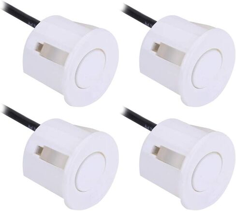 4pcs Advanced Car Parking Assist Sensors,Probe Backup Assist Parts with Probe for Enhanced Reversing Aid Object Detection (White) in Saudi Arabia