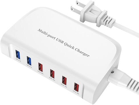 USB C Fast Charger, 10-Port Portable Charging Station, Suitable for Various Devices, Compatible with iPhone, iPad, Samsung, Google, Xiaomi, Huawei and Other USB Charging Devices in Saudi Arabia