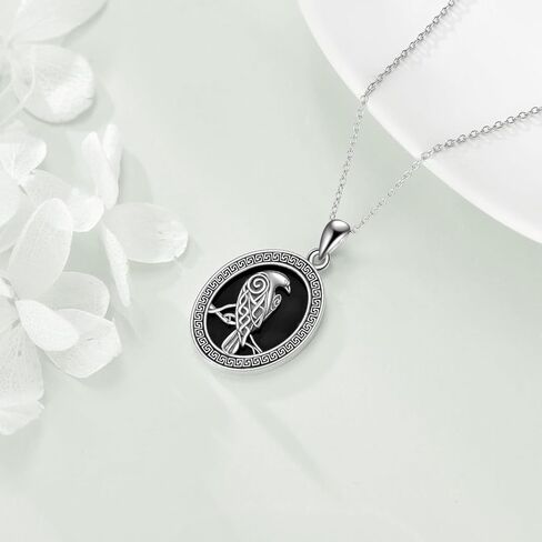 AXOMY Phoenix Necklace for Women 925 Sterling Silver Black Onyx Phoenix Pendant Necklace Phoenix Jewelry Gifts for Her, not known in Kuwait