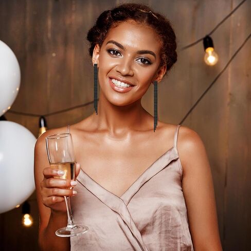 Summer Boho Bow Star Long Tassel Earrings for Women Girls Rhinestone Crystal Setting Womens Fringe Star Earrings Dangling Waterfall Beaded Chandelier Dangle Earrings Jewelry Gifts for Party Prom Statement Wedding Bridal Gold Silver in Saudi Arabia