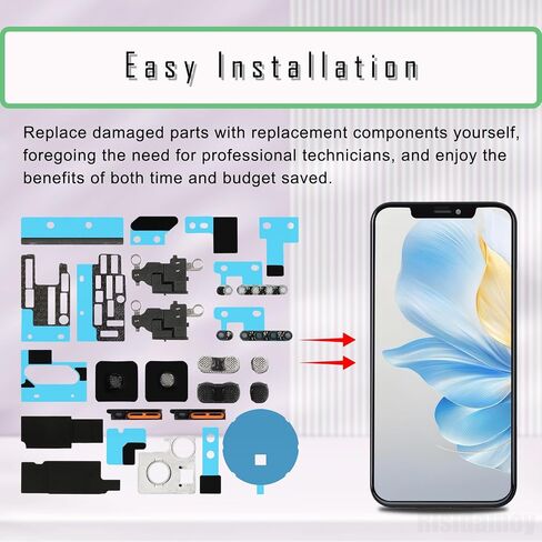 Complete Full Replace Kits Full Bottom Loudspeaker AntiDust Mesh Replacement for iPhone 13 Repair Mic Camera Bracket Net Parts with Motherboard Heat Dissipation Protectionn Sticker Sets in Saudi Arabia