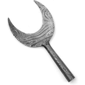 Armory Replicas™ Hand Forged Crescent Soaring Damascus Steel Arrowhead | Medieval Rope Cutter Arrowhead for Hunting & Collecting | Unique Damascus Pattern, 4" Overall Length
