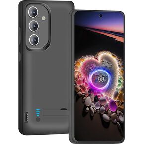 Battery Case for Samsung Galaxy S24, 5000mAh Rechargeable Extended Battery Charging Charger Case, Add 100% Extra Juice, Not Compatible with S24+ or S24 Ultra (6.2 inch) Black