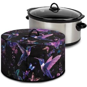 Crock Pot Cover Dust Cover Mushroom Butterfly Slow Cooker Dust Cover 6 7 8 Oval Crock Pot Washable Appliance Cover Universal Fit Most Crock Pot Microwave Food Cover
