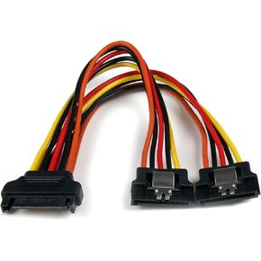 StarTech.com 6in Latching SATA Power Y Splitter Cable Adapter - M/F - 6 inch Serial ATA Power Cable Splitter - SATA Power Y Cable Adapter (PYO2LSATA)