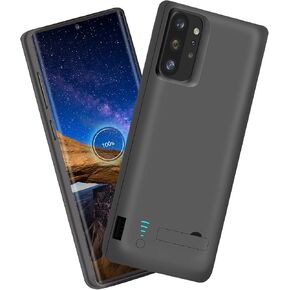 Sitong Battery Case for Samsung Galaxy Note 10+ Plus 5G, 6000mAh Rechargeable Extended Battery Charging Charger Case, Add 100% Extra Juice Black