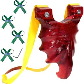 Polycarbonate Hunting Slingshot Stereo Slingshot Set Professional Slingshot to Send 4 Elastic Belt, Length 18cm Thickness 0.7mm, Adult Slingshot Outdoor Slingshot Game, Hunting Powerful Slingshot.