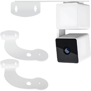 2-Pack Metal Corner Wall Mount Bracket Compatible with Wyze Cam Pan V3/V2 & Wyze Cam V4/V3/V2, for Maximum Coverage on Both Sides of Your Home, Minimizing Blind Spots