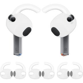 3 Pairs Galaxy Buds 3 Ear Hooks Wingtip, Replacement Silicone Wings Sport Earhooks Ergonomic Design Wing Tips Holder Non-Slip Anti-Slip Comfortable Accessories for Galaxy Buds 3 - Black