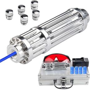 Blue Light High-Power Long-Range Rechargeable Handheld Flashlight, Travel and Outdoor Activity Equipment