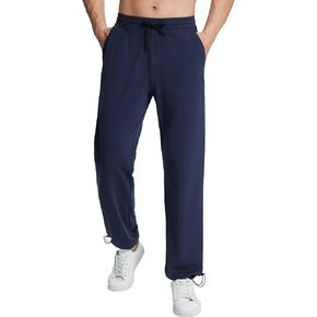 BALEAF Men's Sweatpants Casual Lounge Cotton Pajama Yoga Pants Open Bottom Straight Leg Male Sweat Pants with Pockets