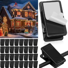 Blulu 300 Pcs Adhesive Cable Clips Hooks for Outdoor String Lights Clips Mini Wire Clips Cable Small Management Wire Cord Holder for Patio Hanging Christmas Light Wall Desk Car Home Office(Clear)