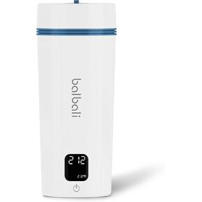 balbali Dual Voltage Travel Kettle Portable Electric Kettle 100-240V – 6 Preset Mini Hot Water Boiler for Tea – 12oz Portable Kettle for Travel - White