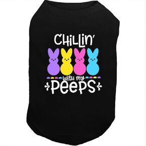 Happy Easter Shirts for Dog Funny Print Vest for Small Medium Large Dogs Funny Dogs Tank Top Lightweight Pets T-Shirt Costumes for Easter Day (Medium, ea grey01)