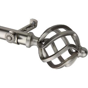 Rod Desyne 3/4" Wring Curtain Rod, 66-120 inch, Satin Nickel