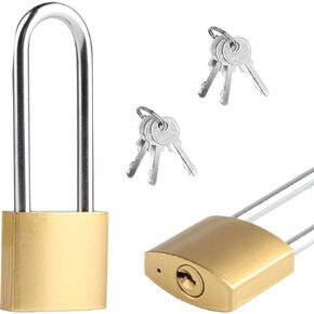 4 Pcs Padlock with Keys, 3.38 Inch Long Keyed Padlocks, Shackle Pad Lock with Keys, Lock and Key Set for Outdoor Fence Storage Unit Toolbox Shed Gym Locker Padlocks with Key