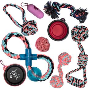 Vibrant Colors Dog Rope Toy for Small and Medium Dogs - 9 Pack
