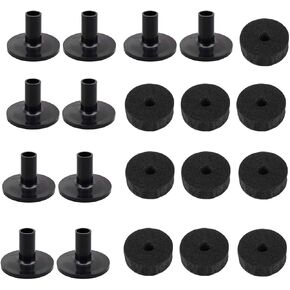Drummers Survival Hardware Kit 9Pcs Cymbal Parts Cymbal Sleeves Felts Hi Hat Clutch Hi Hat Cup Wing Nut, 12Pcs Drum Tension Rods M6X60 M6X50 M6X15 mm, 1Pcs Drum Tuning Key, 1Pcs Snare Straps