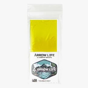 6" Arrow Wraps 12 Pack Yellow 1.125" Width