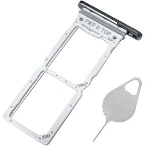Galaxy Z Fold 6 SIM Card Tray Dual Replacement Fold 6 5G Sim Card Slot Holder for Samsung Galaxy Z Fold6 7.6" F956 SM-F956U Sim Card Tray Repair Part with Opening Eject Pin Needle (Black)