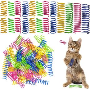 80 PCS Cat Spring, 2inch and 4inch Colorful Springs Cat for Hunting Practice and Pleasure Play