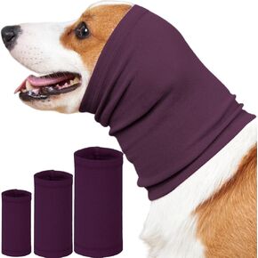 Calming Dog Ear Covers for Noise Protection Dog Headband for Anxiety Relief Grooming Aid Ear Muffs for Dogs Cats (Blue, L(Head Circumference 18-30", Length 10"))
