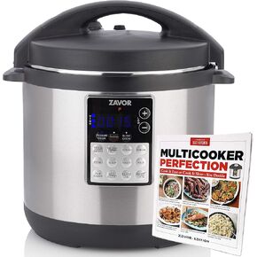 Zavor LUX Edge 6 Quart Multi-cooker with America's Test Kitchen Multicooker Perfection Cookbook, Stainless Steel