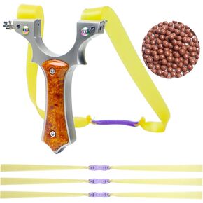 Powerful Outdoor Hunting Flat Rubber Band Catapult Slingshot Gun for Adult